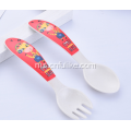 Set Plastik Kiddy Cutlery Spoon yang berwarna-warni